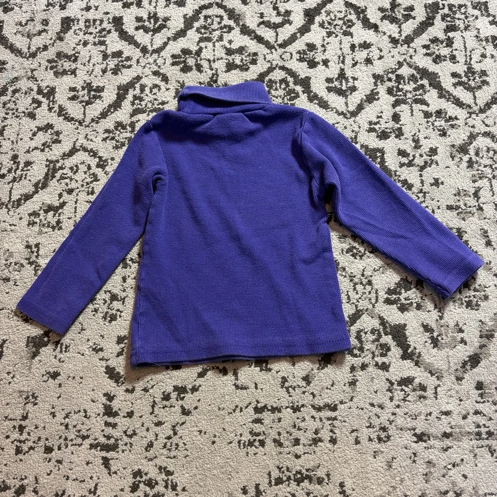 VTG The Children's Place Ribbed Turtle Neck Purple 80's Made In USA Purple 18 M